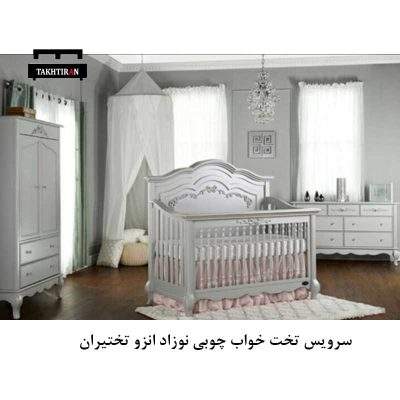 سرویس تخت خواب چوبی نوزاد انزو